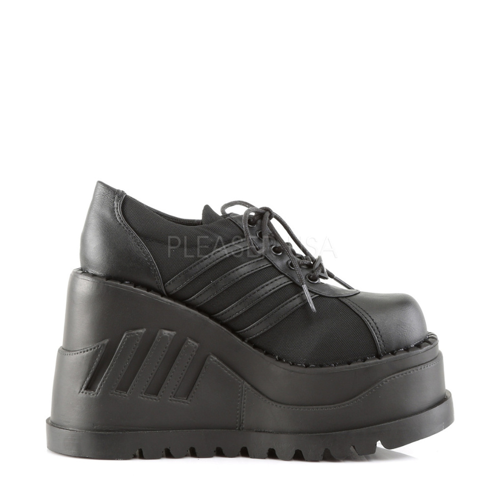 Gothic Wedge Lace Up Platform Shoes